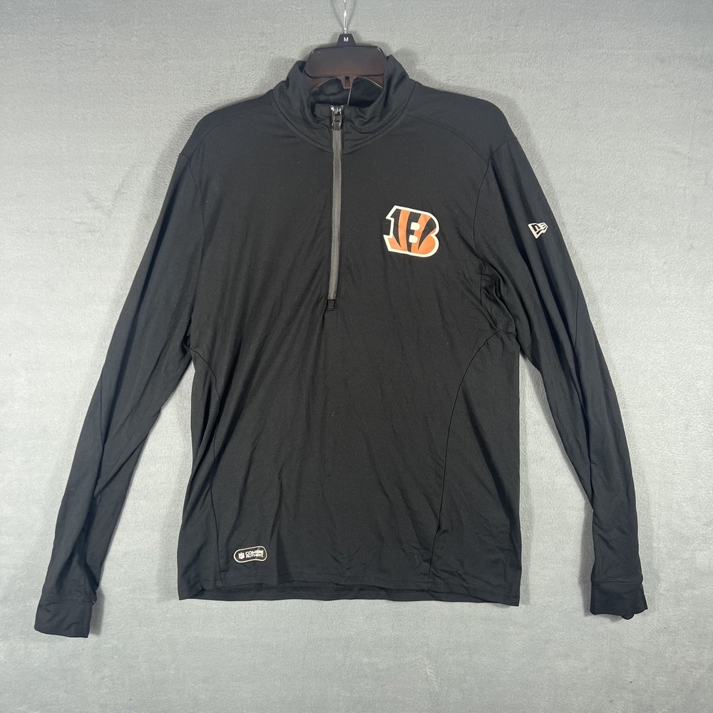 New Era NFL Cincinnati Bengals Combine Authentic 1/4 Zip Pullover Men's Black M